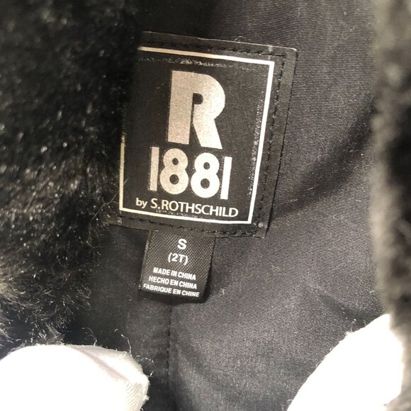 Rothschild Girls 2T Winter Coat Jacket Faux Fur Plush Leopard Black White Hooded - Picture 5 of 6